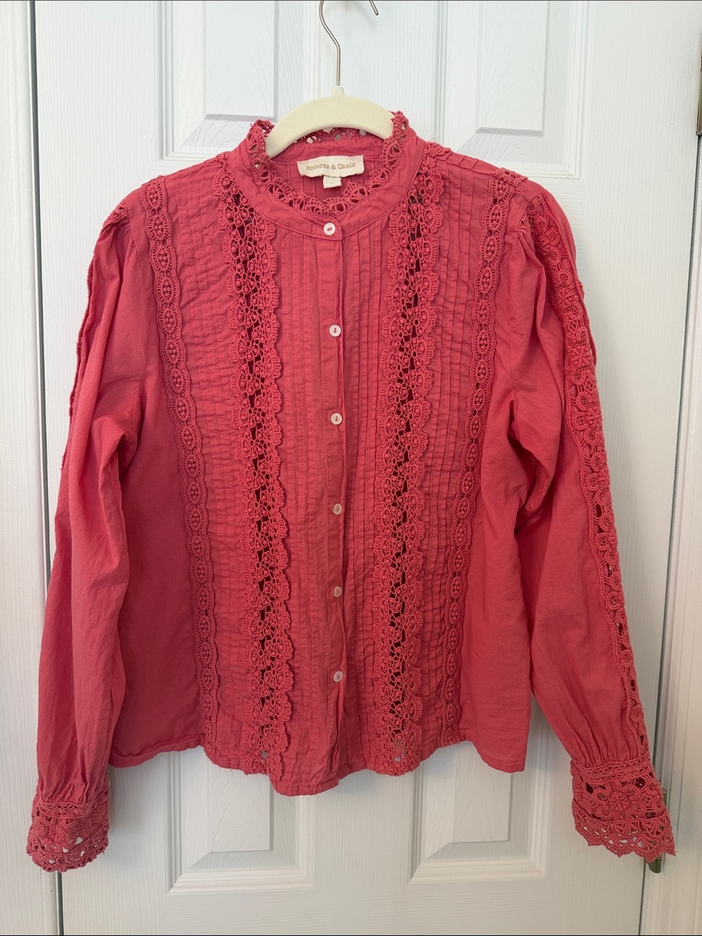 Jennifer & Grace Rosewood Lace Long Sleeve Blouse